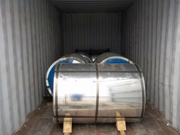 900mm width color coated steel coils in containers