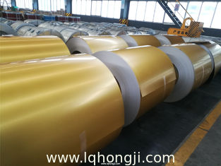 China AZM150 Golden color Anti-fingerprint galvalume color steel coil supplier
